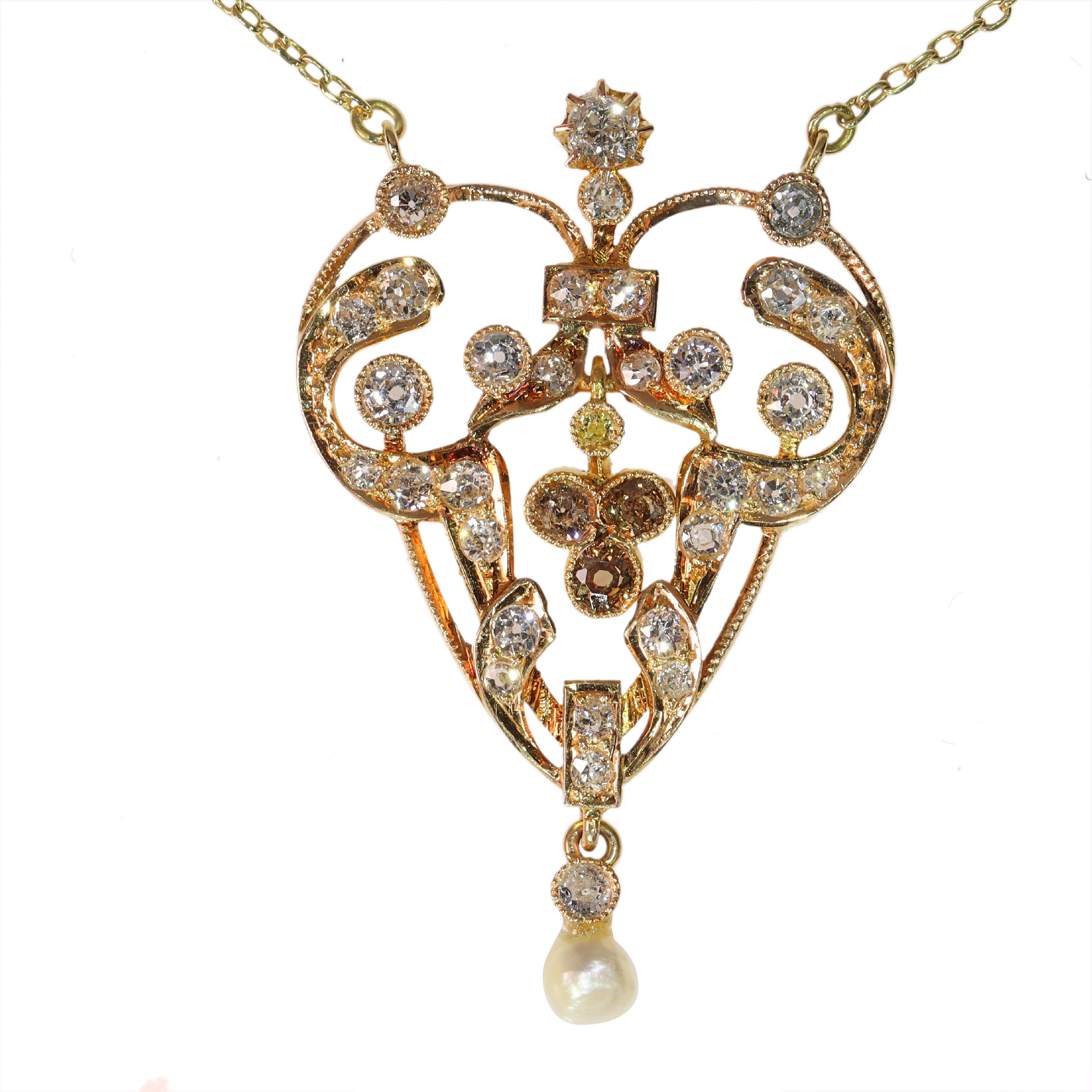 An Heirloom to Cherish: Victorian Pendant with Rare Fancy Diamonds